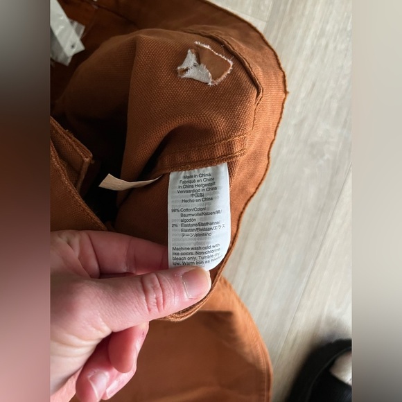 NWT Madewell Women’s Petite Emmett Wide-Leg Crop Pants Burnt Orange Size 36P - Picture 4 of 6